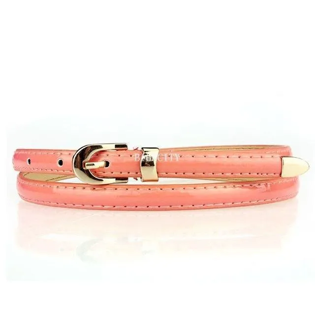 Candy Colored Skinny Waist Belt
