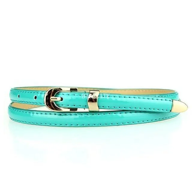 Candy Colored Skinny Waist Belt