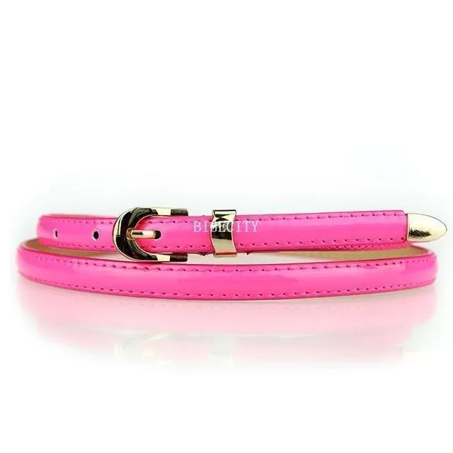 Candy Colored Skinny Waist Belt