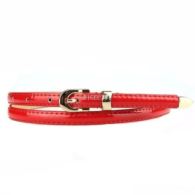 Candy Colored Skinny Waist Belt