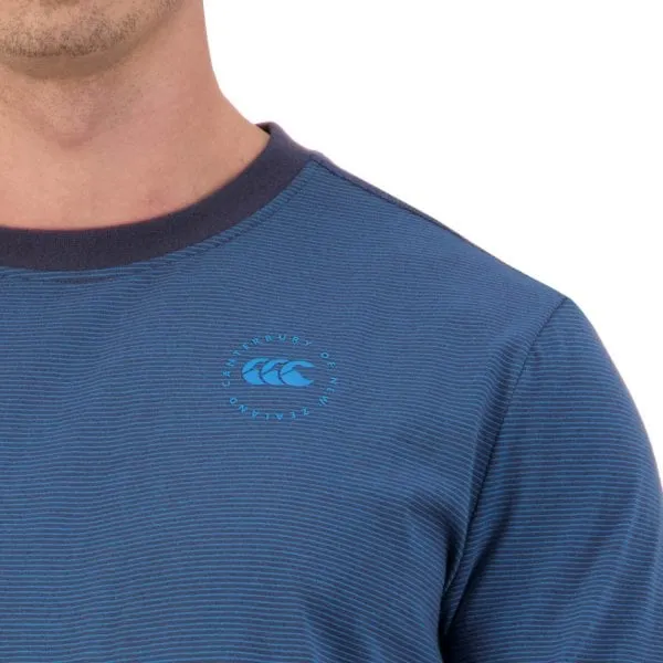 Canterbury Men's Fundamentals Micro Striped Short Sleeved Tee - India Ink