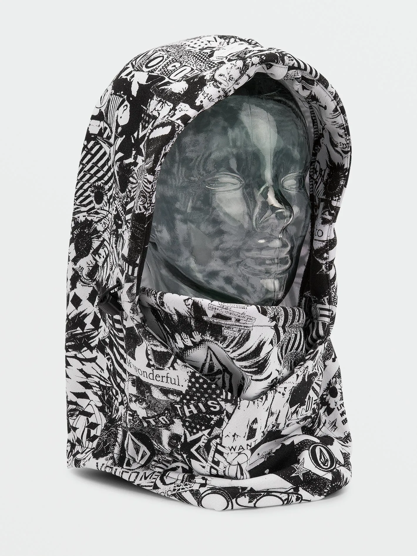 Capuche Hydro Fleece Hood Thingy - Black White