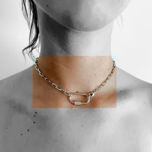 Carabiner Choker Silver