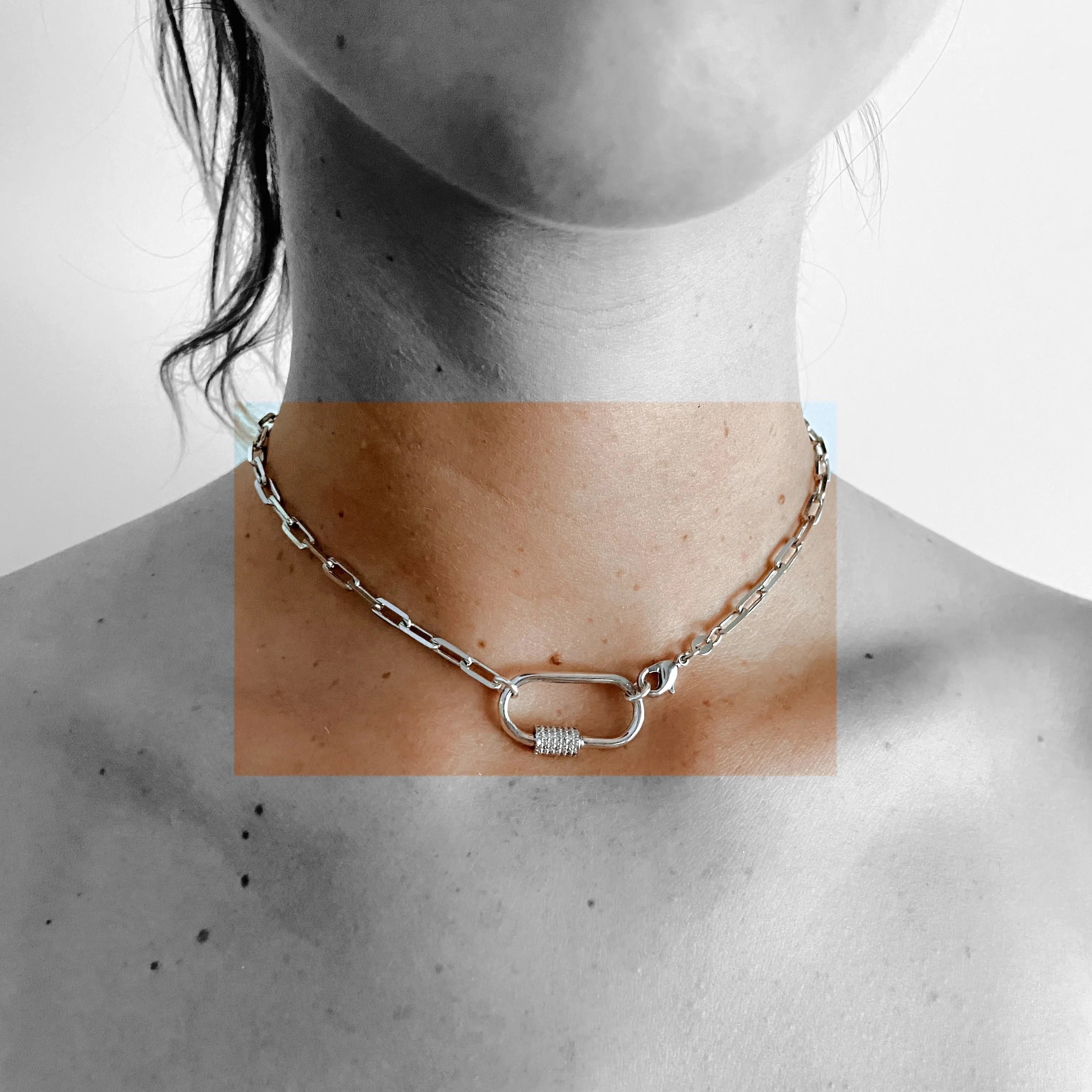 Carabiner Choker Silver
