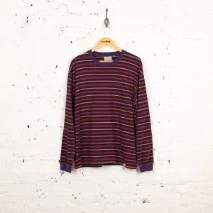 Carhartt Korte WIP Striped Long Sleeve T Shirt - Purple - L