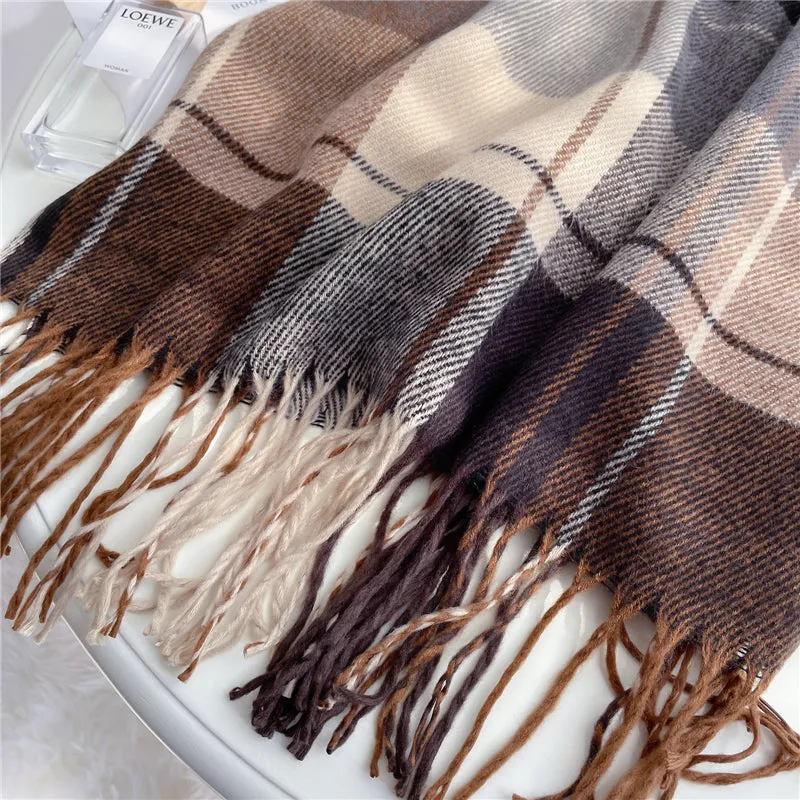 Cashmere Warm Shawl Lady Wrap Tassel Scarves Blanket