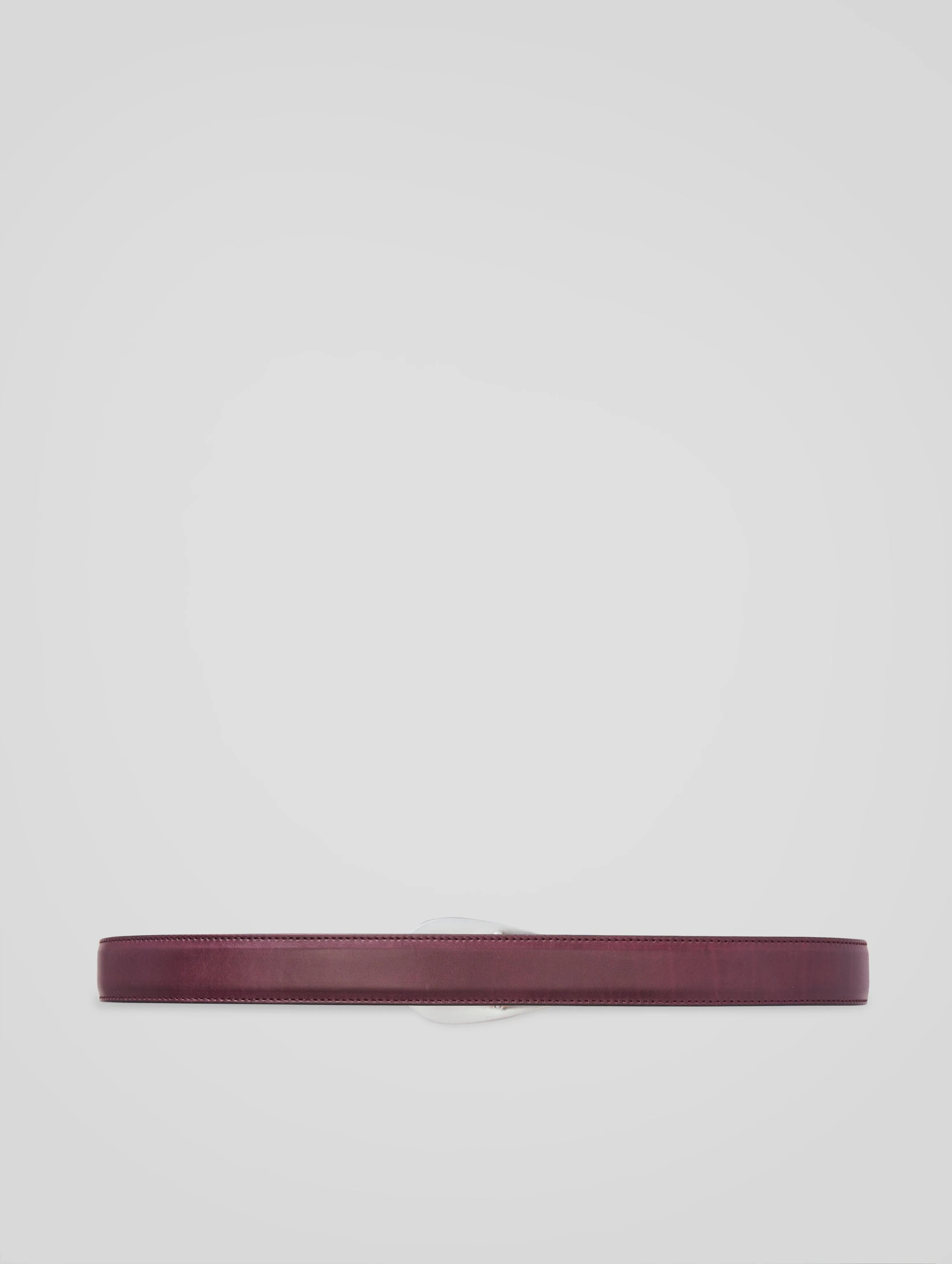 CAVALIERE MODERN WESTERN BELT IN BURGUNDY CALFSKIN
