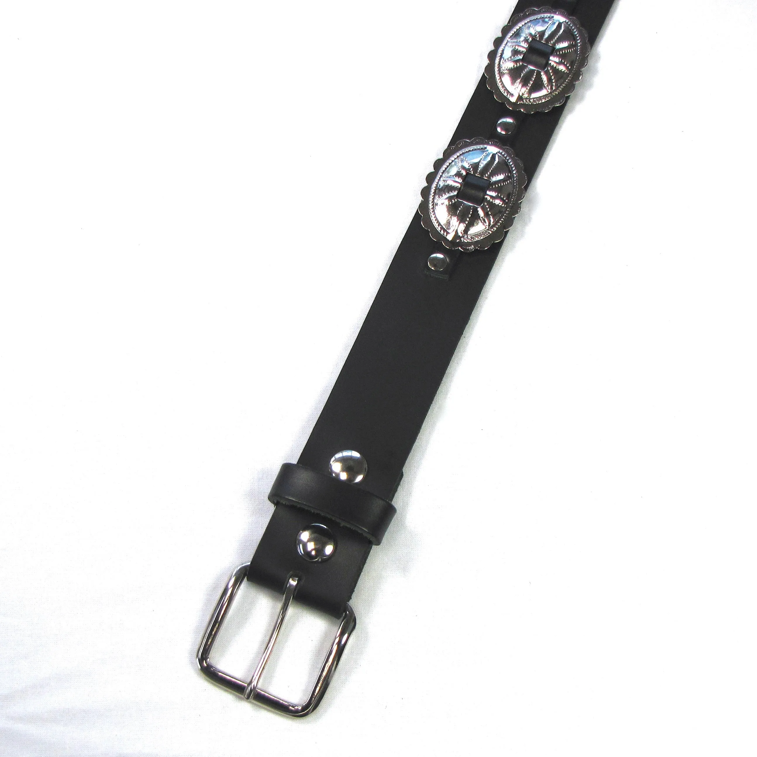 CB-4  1 1/2" Belt w/ Oval Conchos