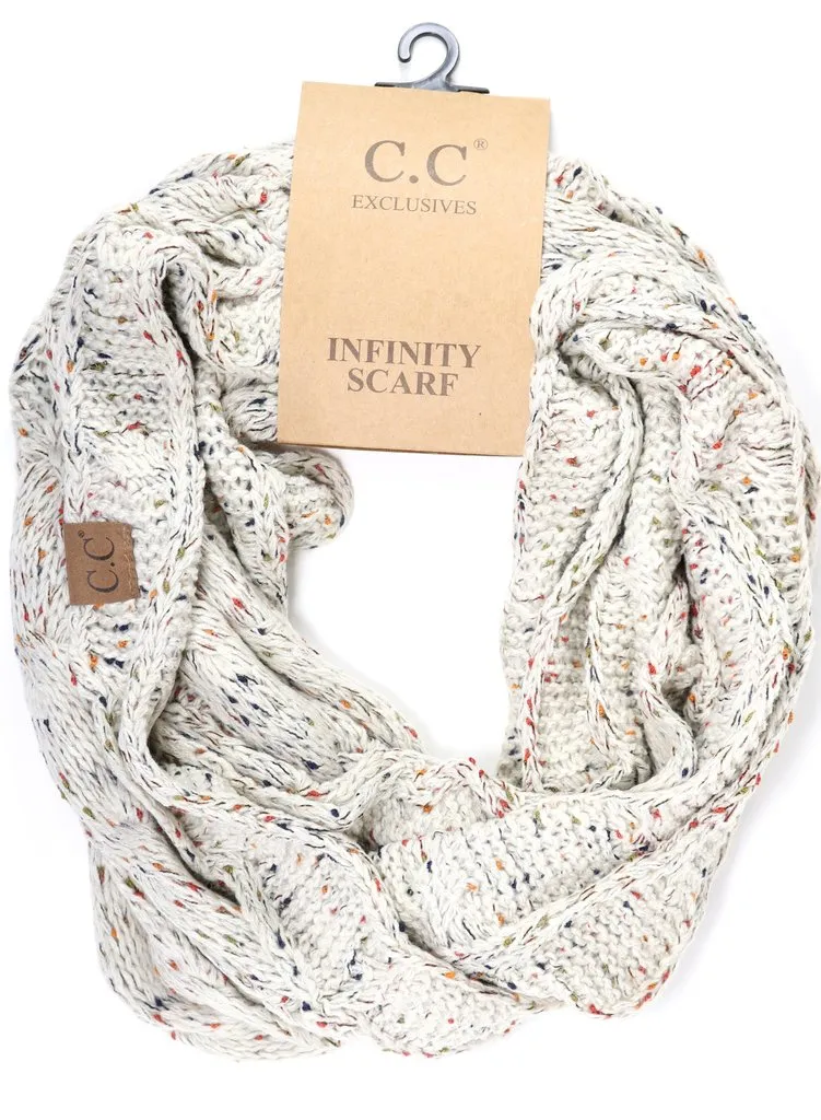 C.C. Flecked Infinity Scarf (2 colors)