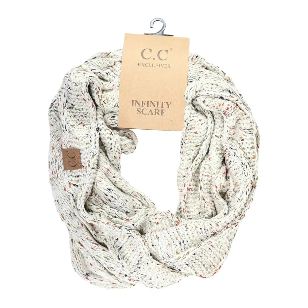 C.C. Flecked Infinity Scarf