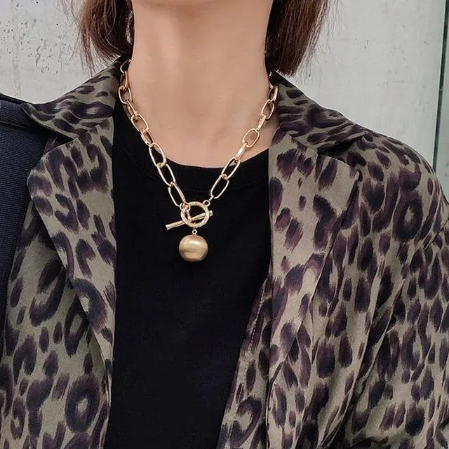 Chain Toggle Clasp Necklace