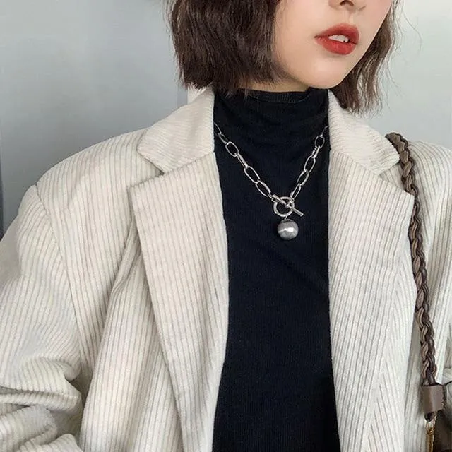 Chain Toggle Clasp Necklace