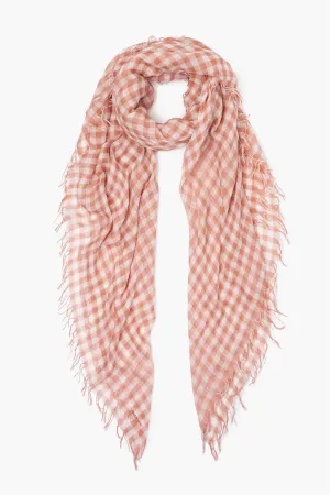 Chan Luu Cedar Wood Gingham Scarf