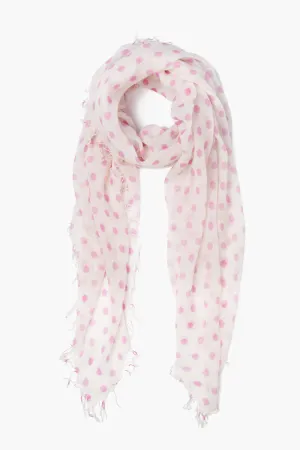 Chan Luu Violet Polka Dot Cashmere And Silk Scarf