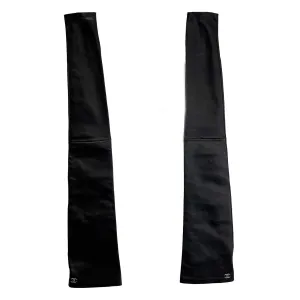 Chanel New w/ Tags Leather Fingerless Long Gloves Black 18A 7.5