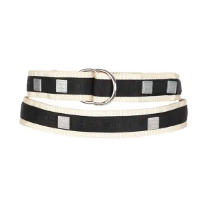 Chanel Two Tone Double Wrap Logo Belt