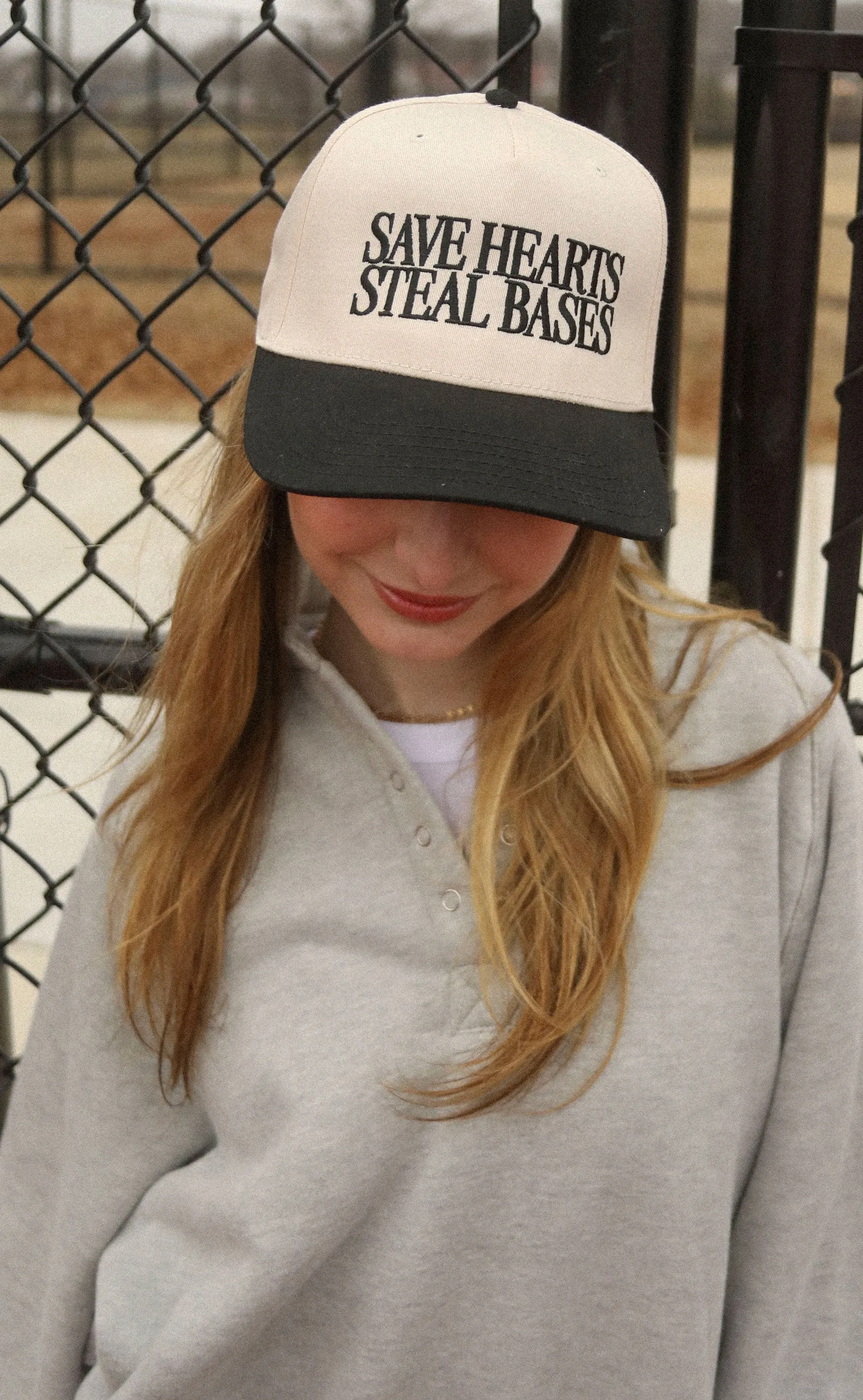 charlie southern: save hearts steal bases trucker hat