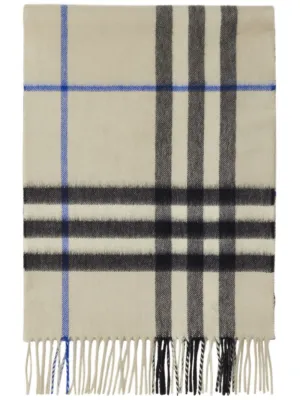 Check cashmere scarf