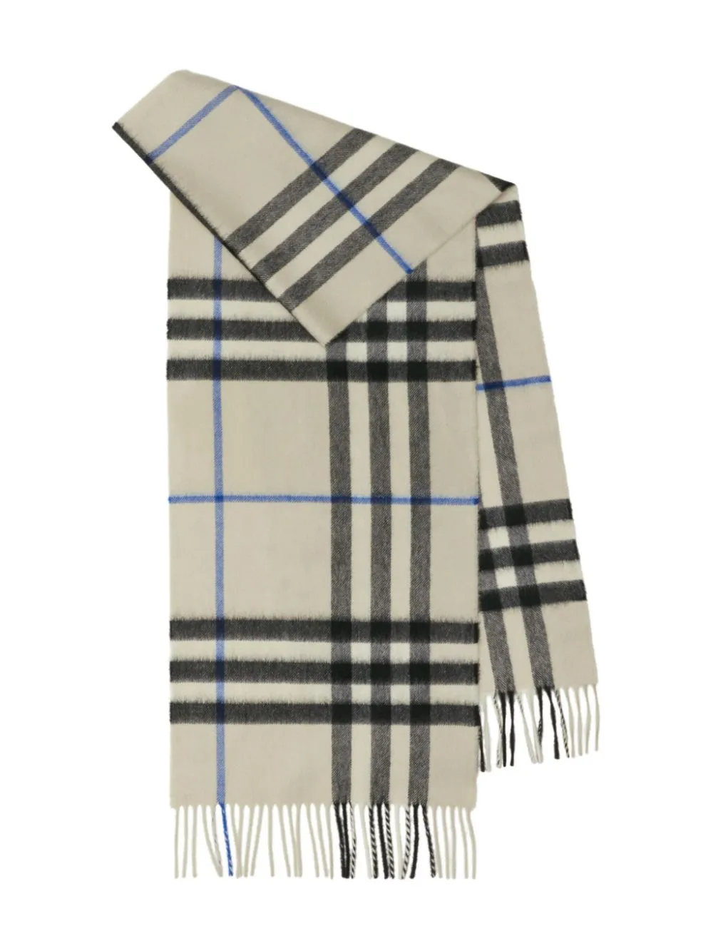 Check cashmere scarf