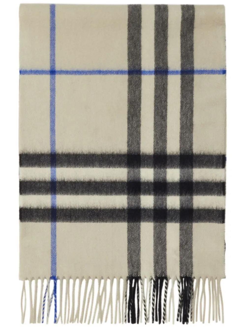 Check cashmere scarf