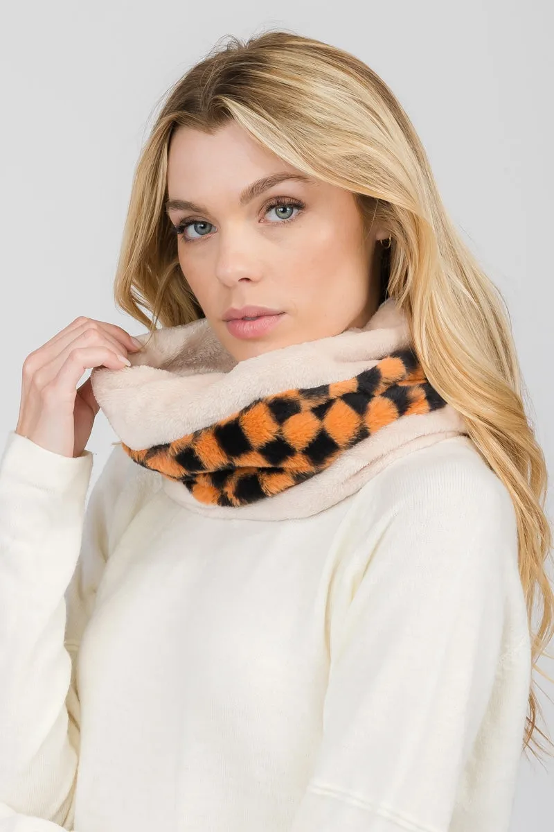 CHECKERED INFINITY SCARF 3 ASSORTED COLORS
