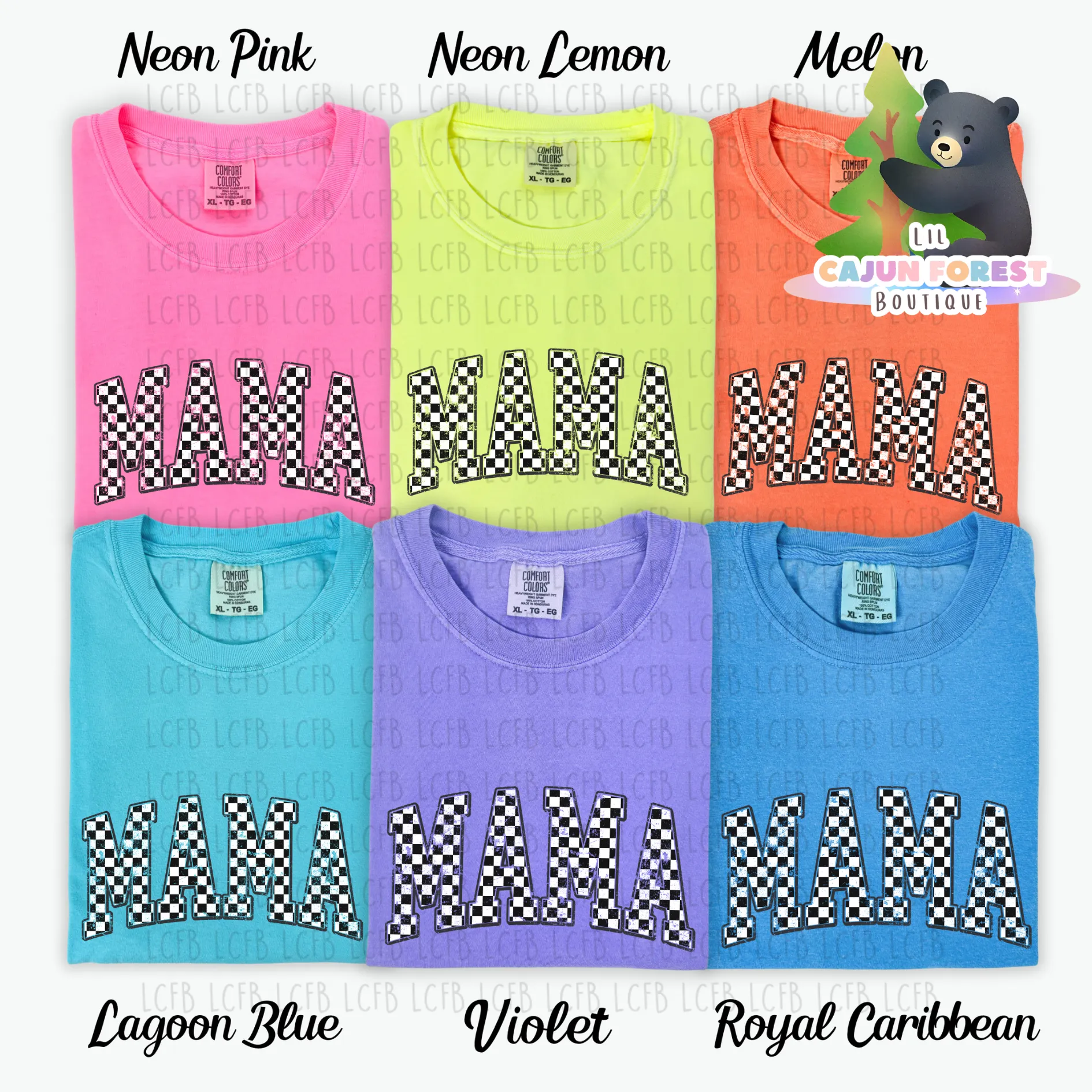 Checkered Mama Graphic T-Shirt