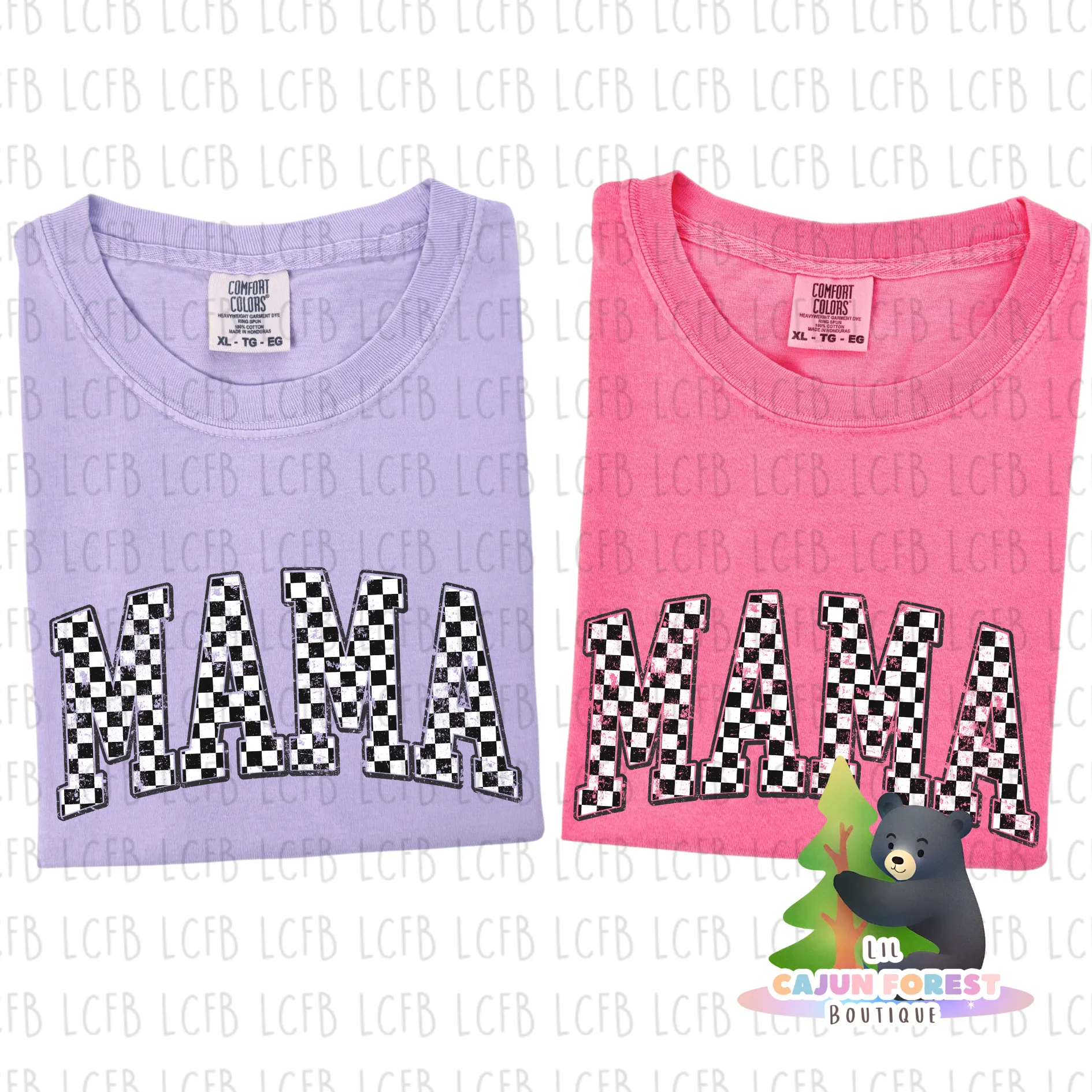 Checkered Mama Graphic T-Shirt