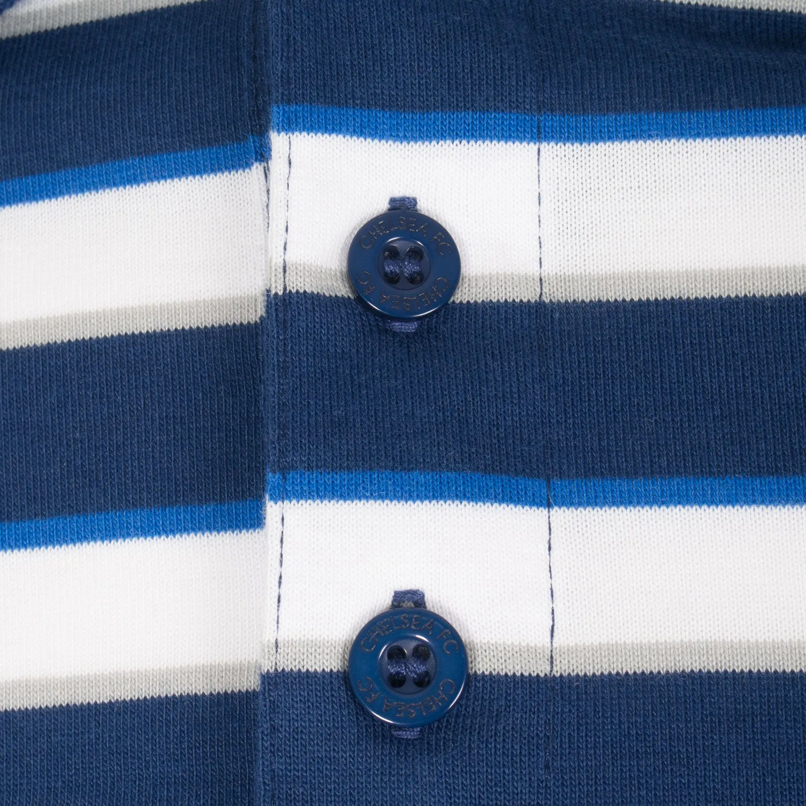 Chelsea FC Mens Polo Shirt Striped