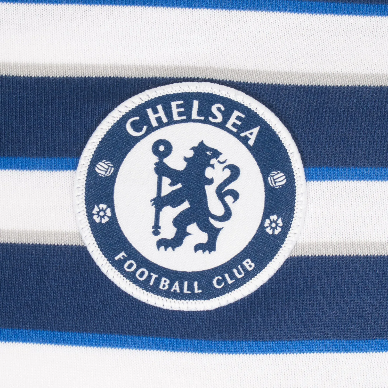 Chelsea FC Mens Polo Shirt Striped