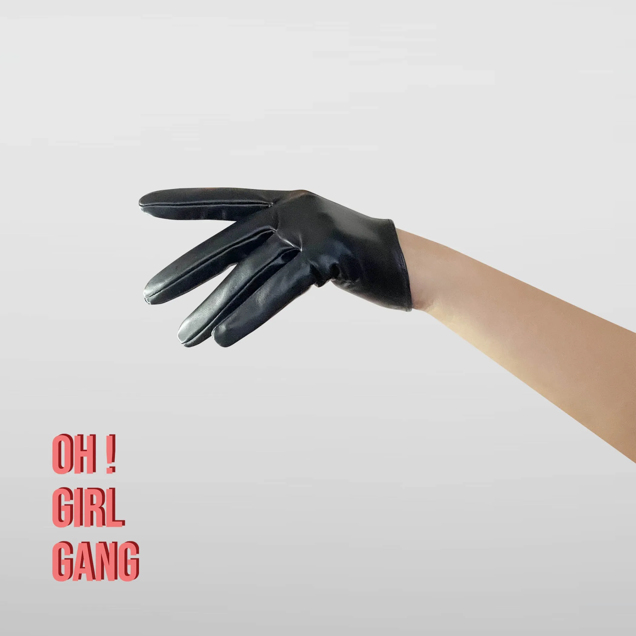 Chic Genuine Leather Black Short Gloves