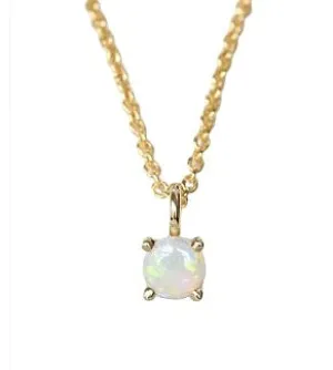 Children's and Teens' Necklaces:  18k Gold over Sterling Silver 40cm  Opal Necklaces