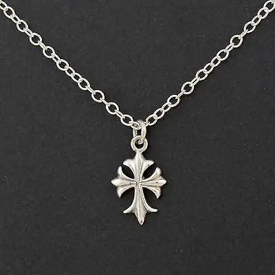 Children's Necklaces:  Sterling Silver, 16" Fleur de Lis Necklaces