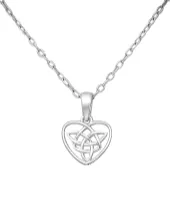 Children's Necklaces:  Sterling Silver, Celtic Heart Necklaces