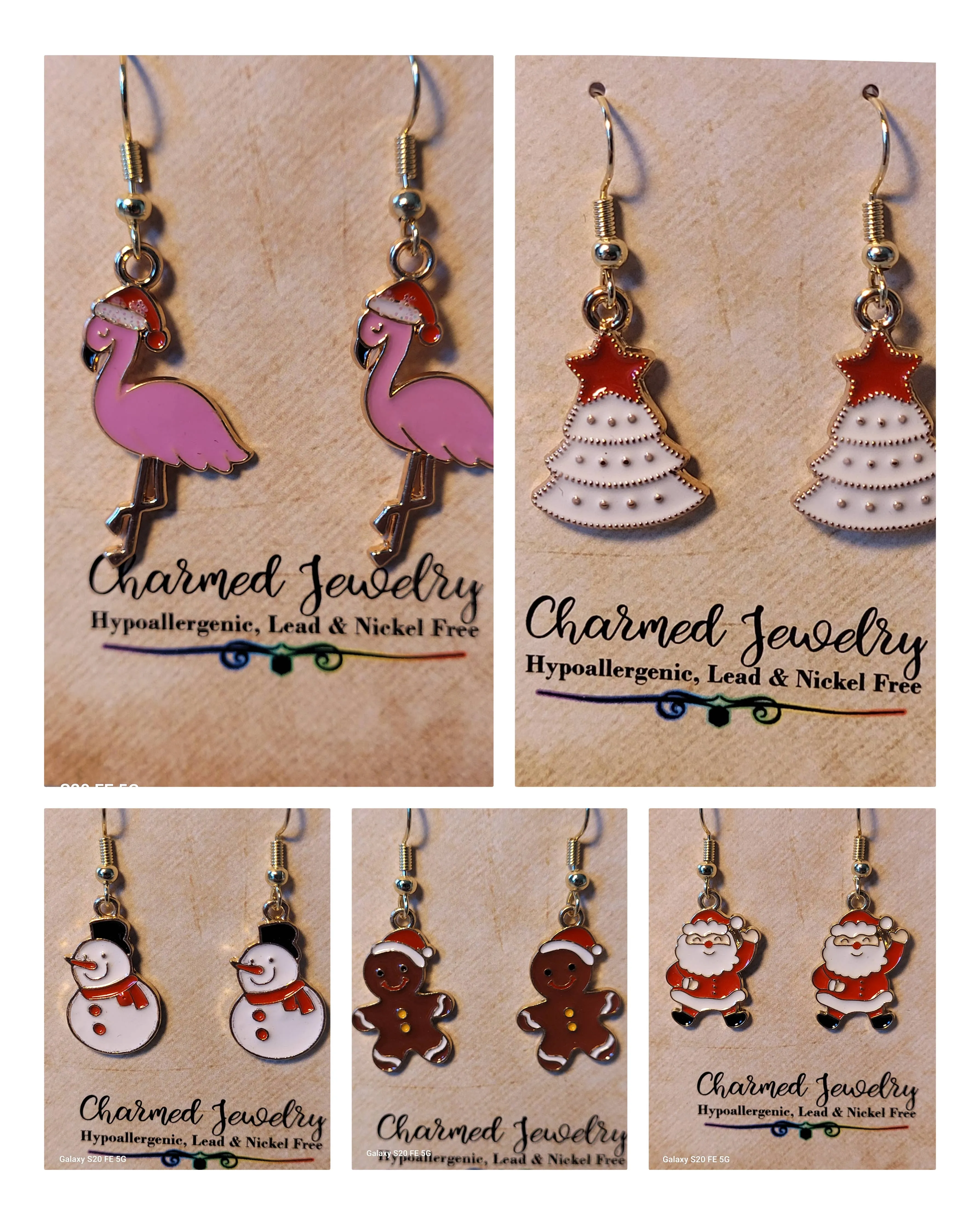 Christmas, Winter, Holiday Inspired Earrings