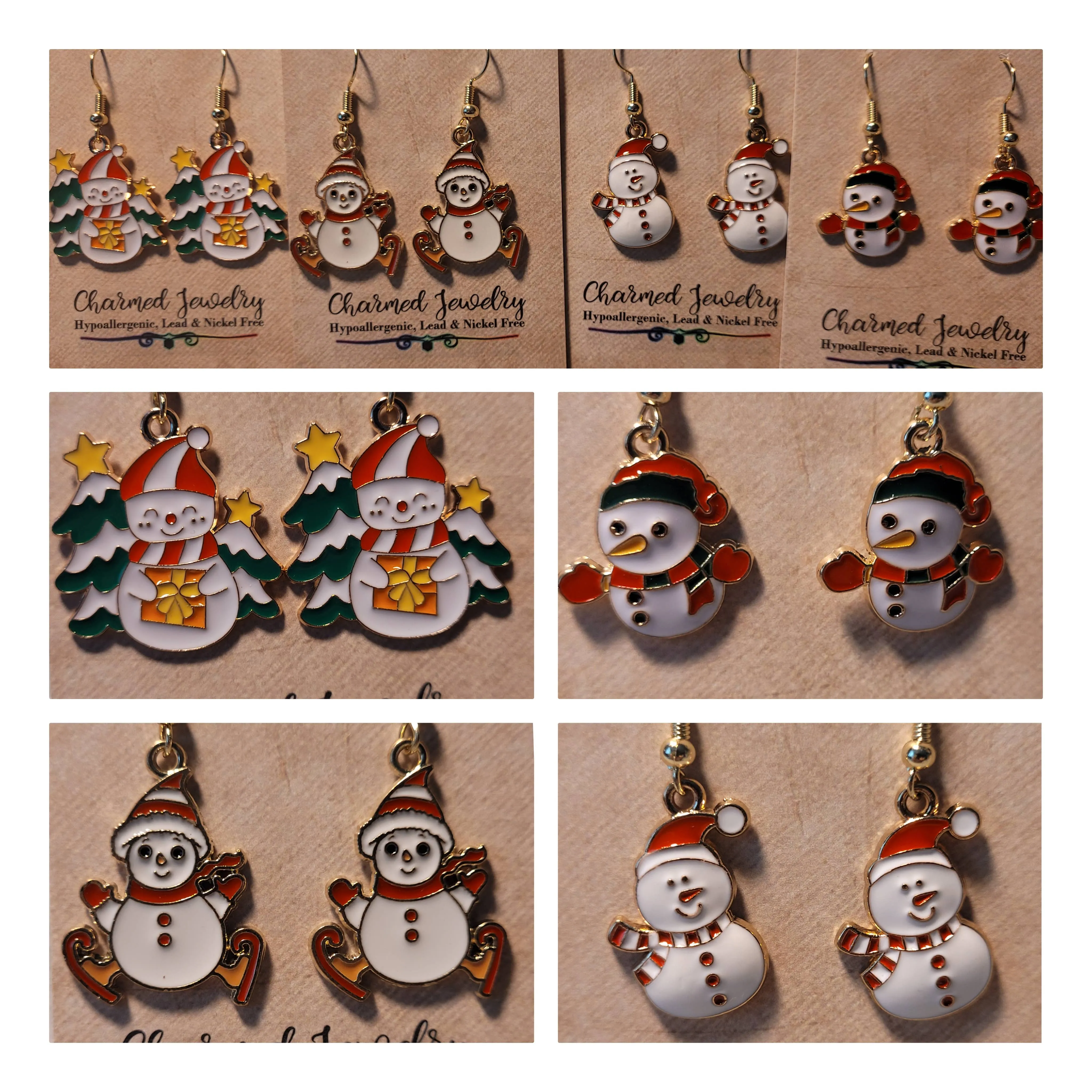 Christmas, Winter, Holiday Inspired Earrings
