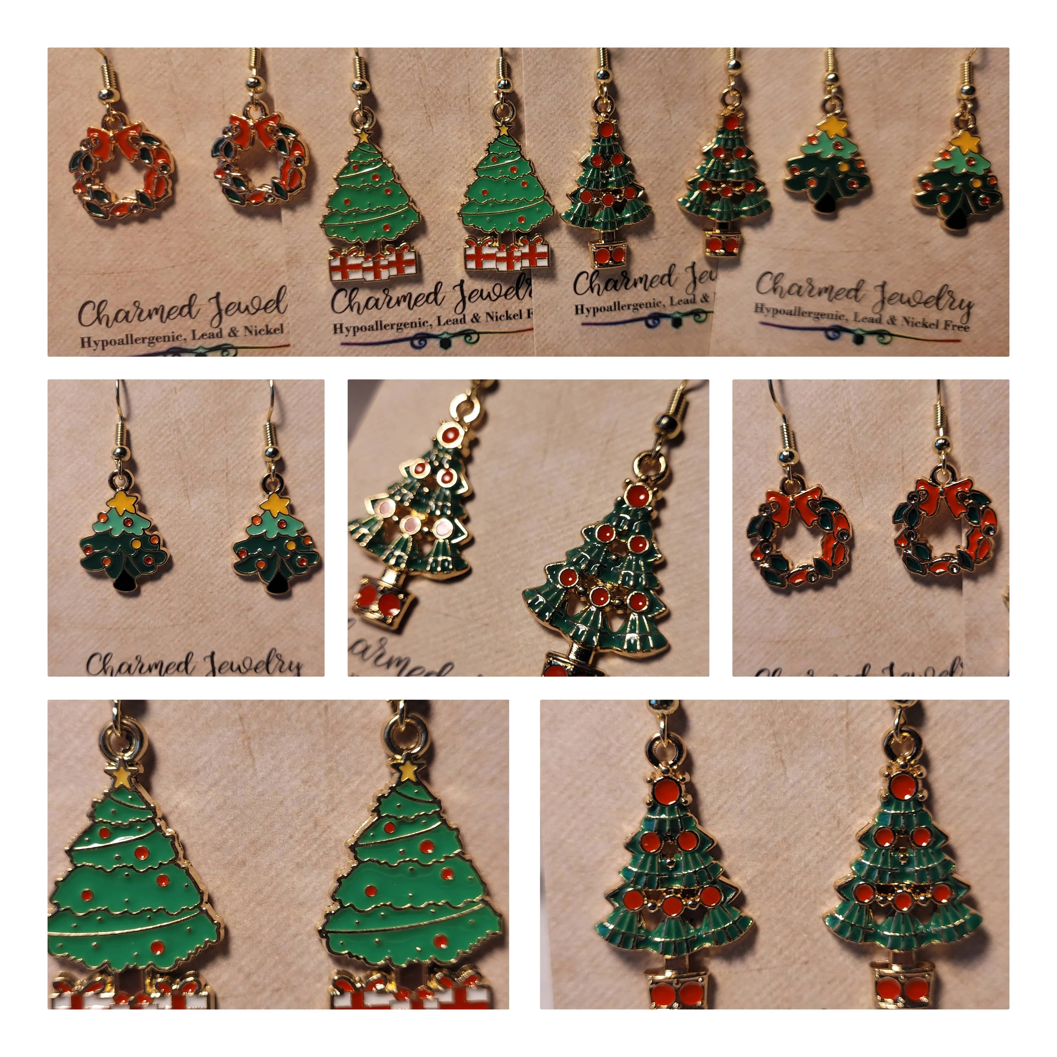 Christmas, Winter, Holiday Inspired Earrings