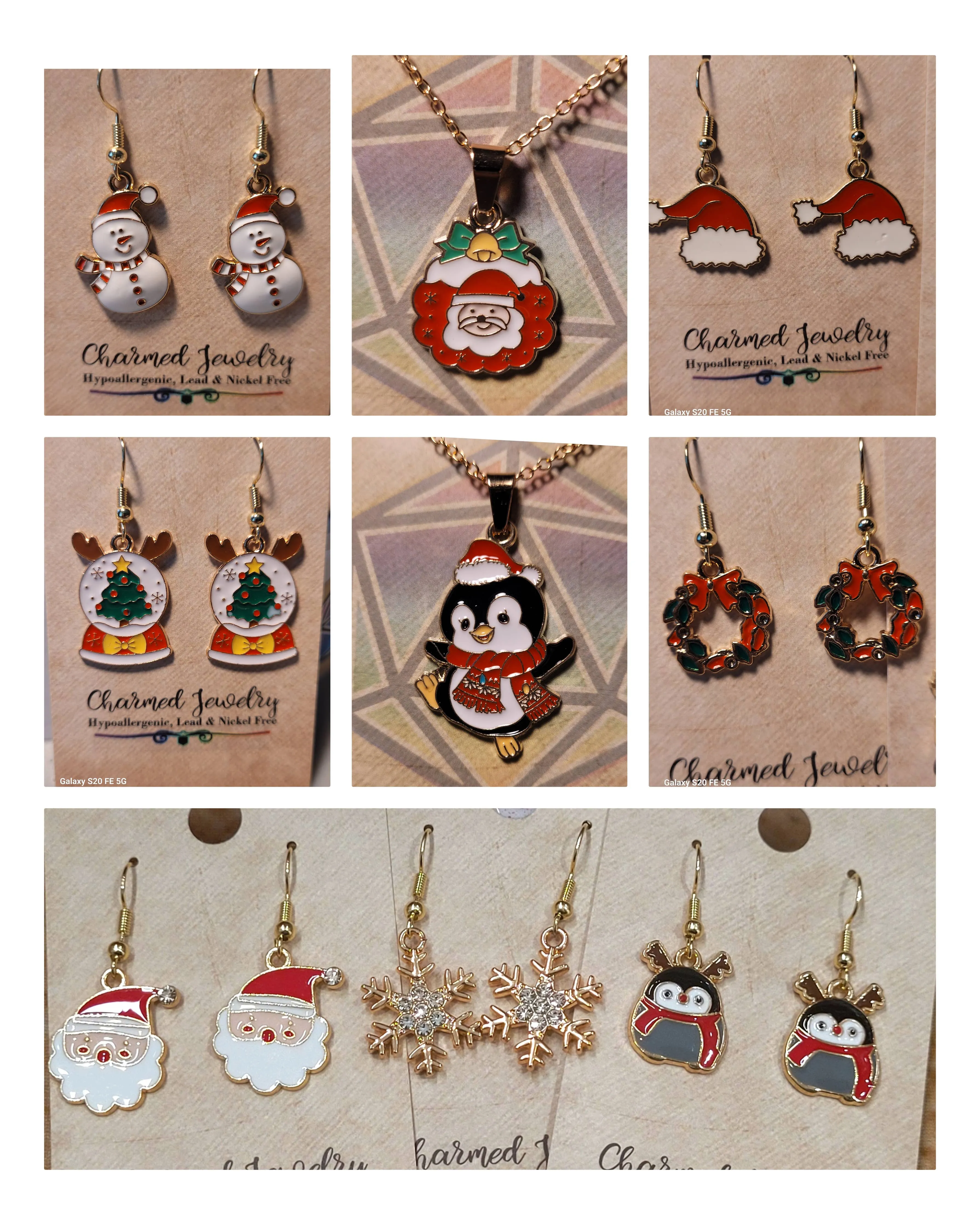 Christmas, Winter, Holiday Inspired Earrings