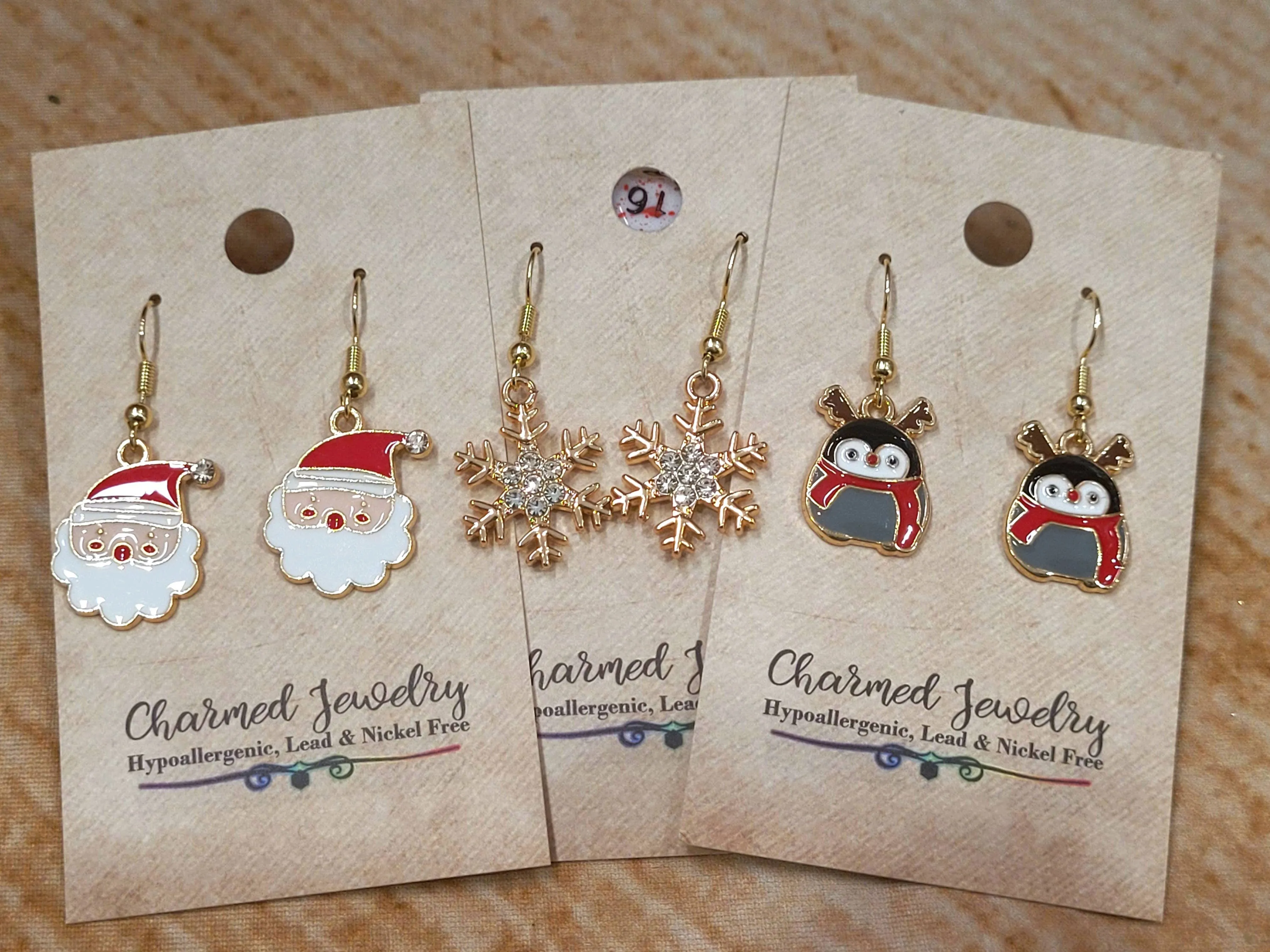 Christmas, Winter, Holiday Inspired Earrings
