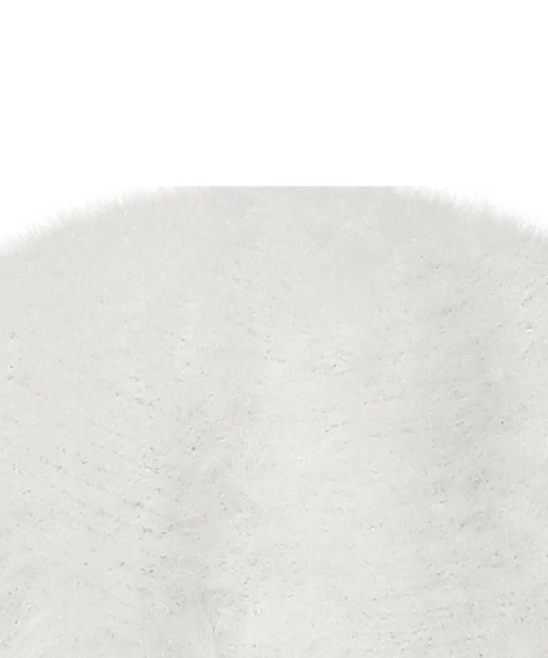 CHUCUCHU Angora Bucket Hat - White