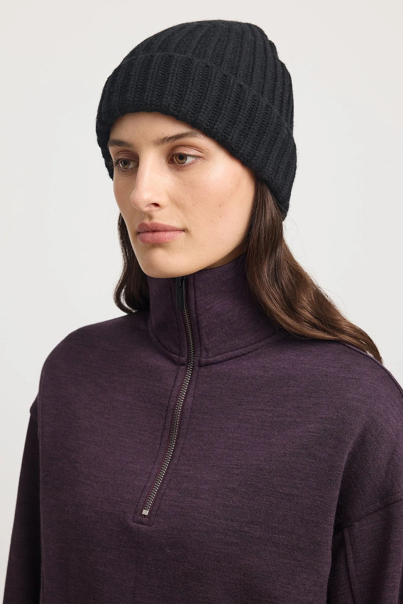 Chunky Wool Beanie | Black