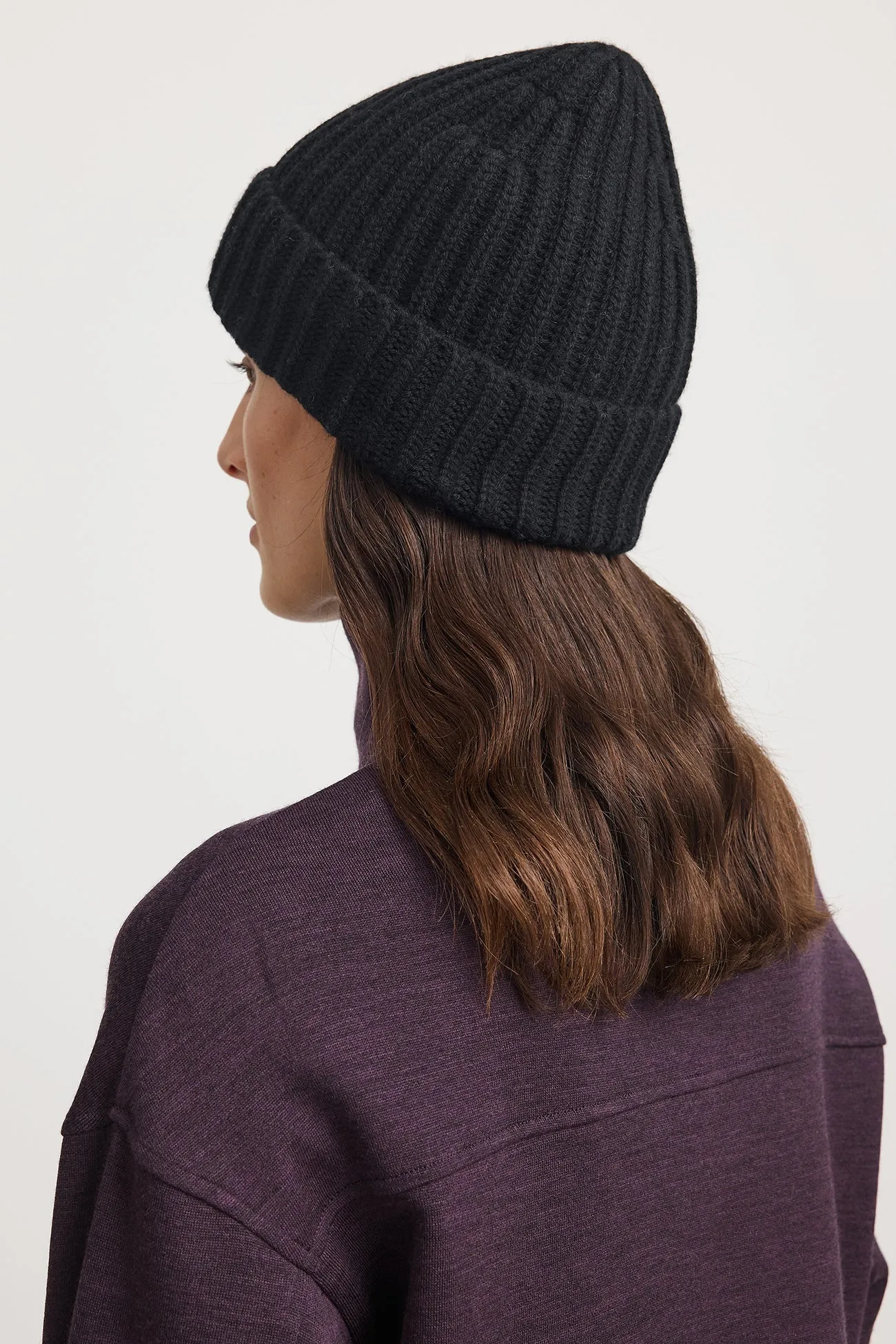Chunky Wool Beanie | Black