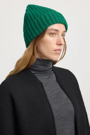 Chunky Wool Beanie | Lush Green