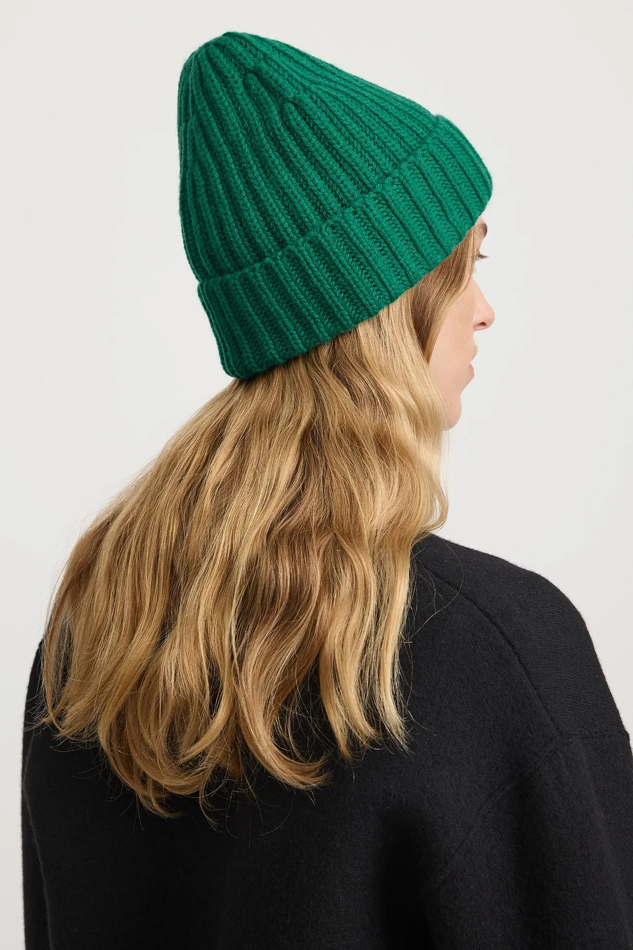 Chunky Wool Beanie | Lush Green