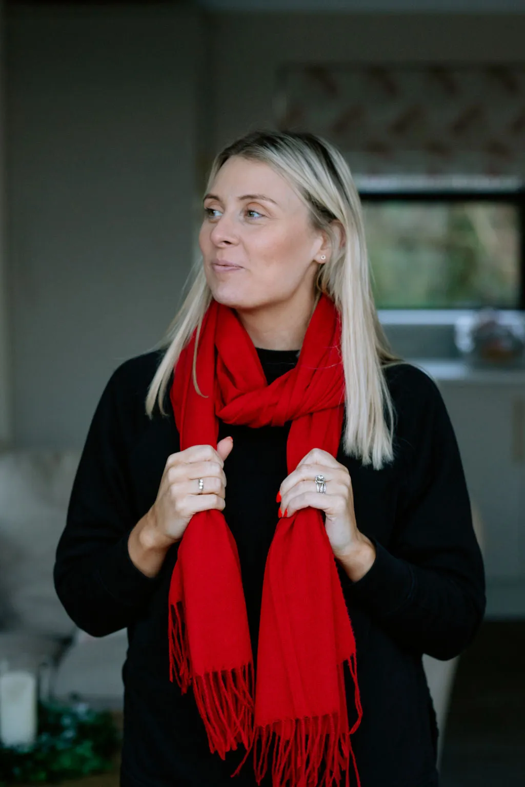 Classic Red Personalised Scarf