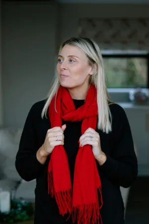 Classic Red Personalised Scarf