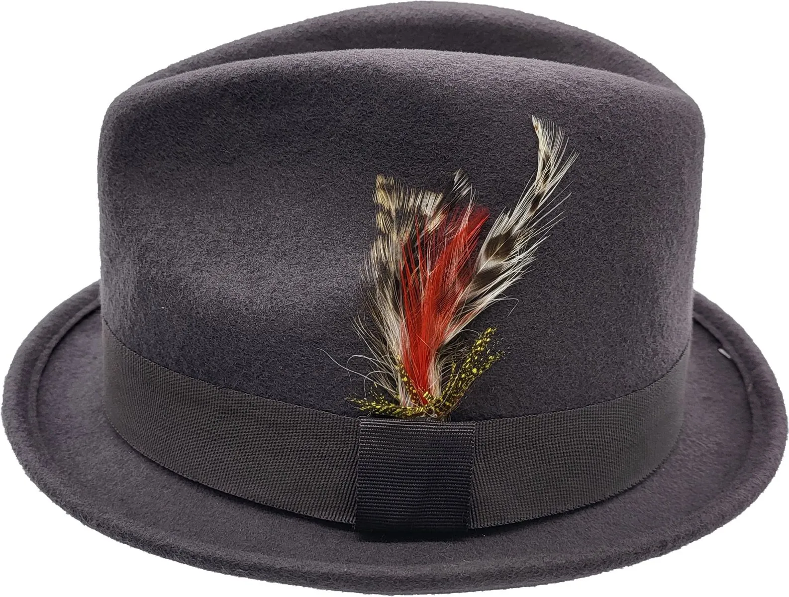 Classic Trilby Hat - Black Short Brim Wool Felt