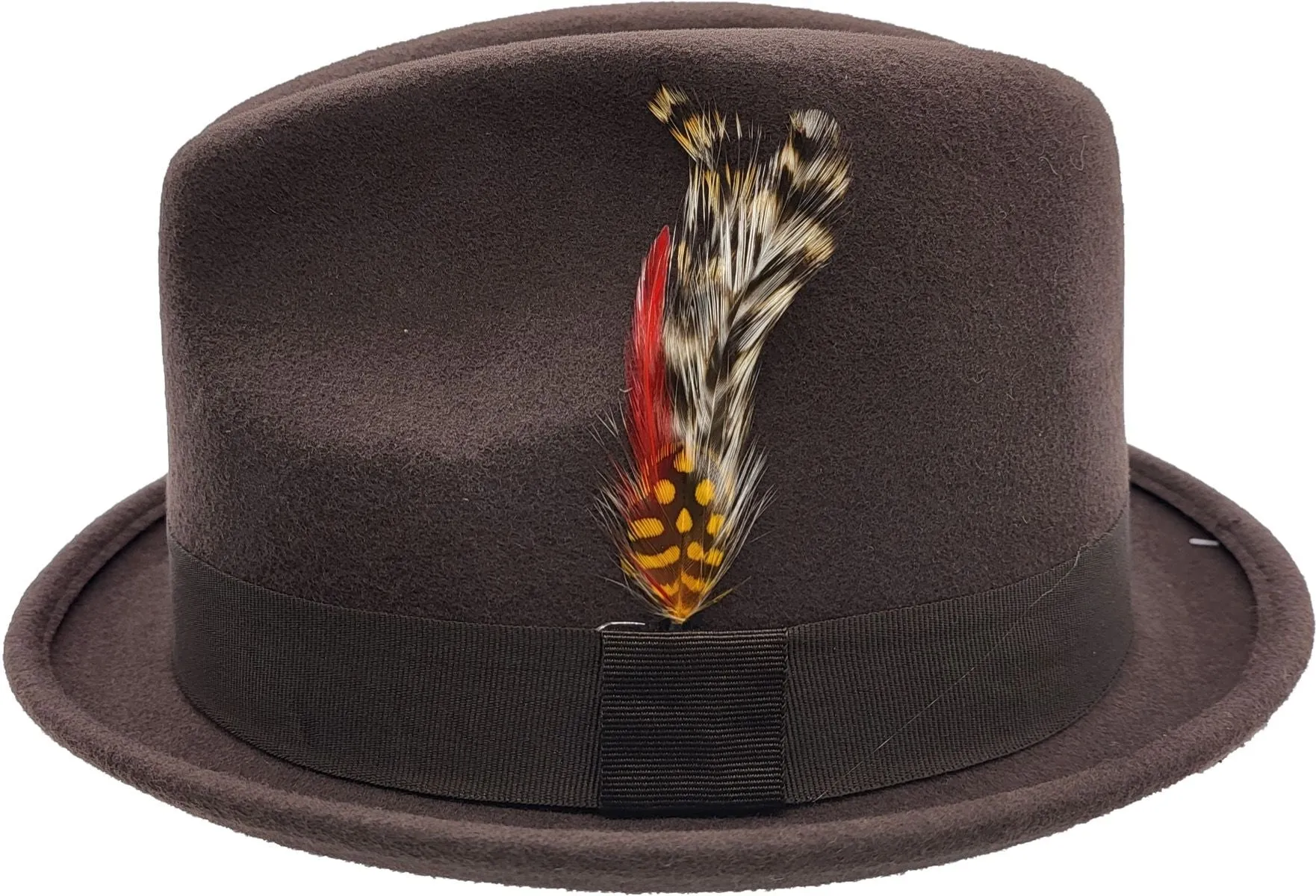 Classic Trilby Hat - Black Short Brim Wool Felt