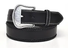 CLN2475601-50-Black Belt Nocona  Lace Edge Round