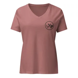Clubs and Sticks Women’s relaxed v-neck t-shirt