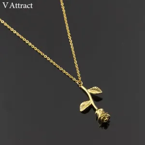 Collier  Rose Flower Statement Necklace Women Maxi Choker Boho Jewelry